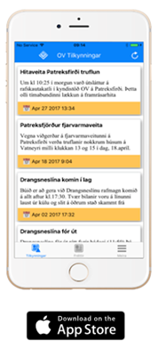 Smelltu til að ná í smáforritið fyrir Iphone Ná í smáforrit fyrir Iphone